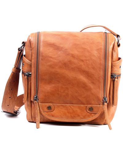Old Trend Genuine Leather Rock Hill Crossbody Bag - Orange