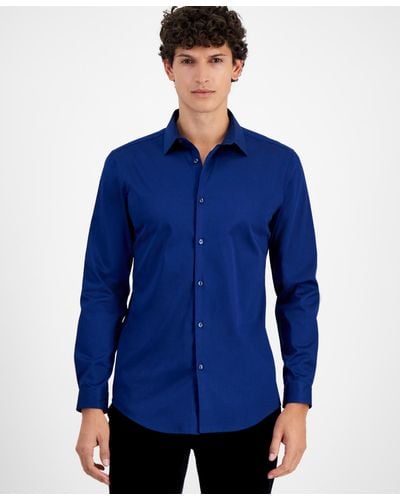 INC International Concepts Slim Fit Dress Shirt - Blue