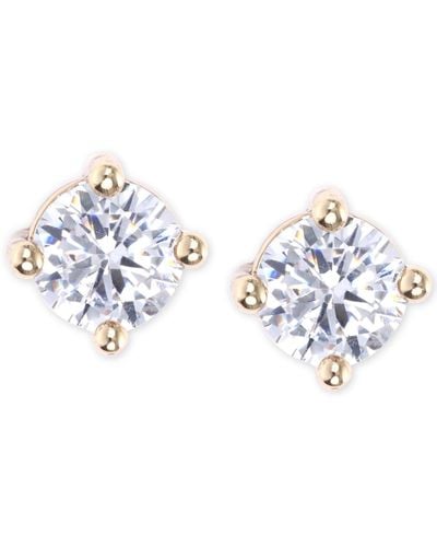 Lonna & Lilly Toned Crystal Stud Earrings - Blue