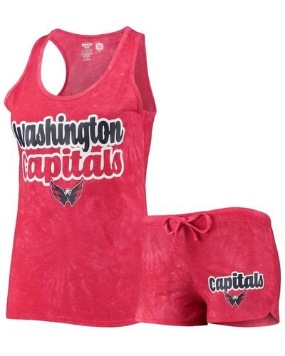 Concepts Sport Washington Capitals Billboard Racerback Tank Top And Shorts Set - Pink