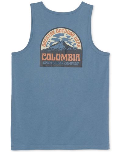 Columbia Sina Logo Graphic Tank Top - Blue