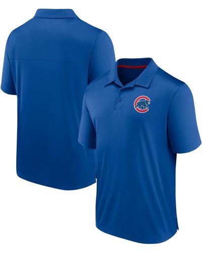 Fanatics Chicago Cubs Fitted Polo Shirt - Blue