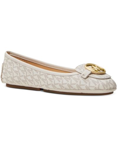 Michael Kors Jilly Faux Leather Slip-on Ballet Flats - White