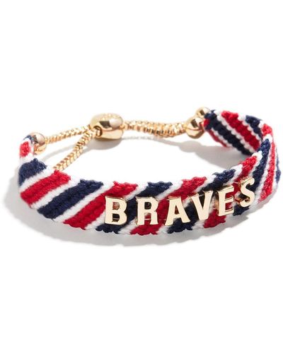 BaubleBar Atlanta Braves Woven Friendship Bracelet - Red