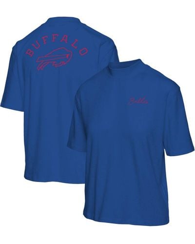 Junk Food Buffalo Bills Half-sleeve Mock Neck T-shirt - Blue