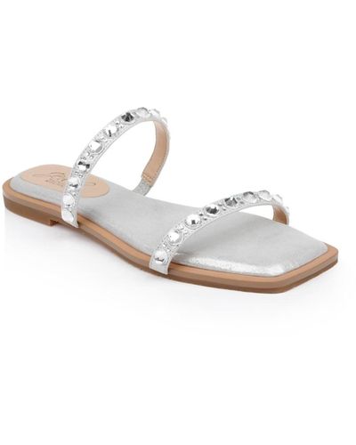 Badgley Mischka Honesty Evening Flat Sandals - White