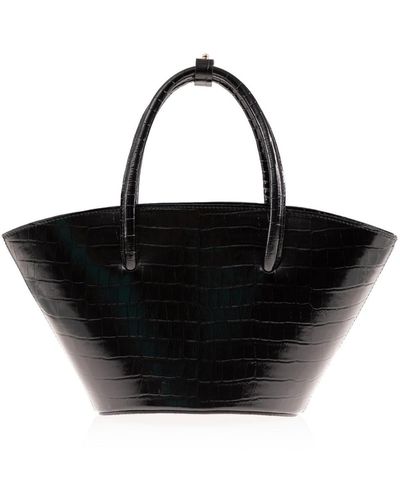 Joanna Maxham Leather Croco Embossed Lady's Gambit Bag (black)