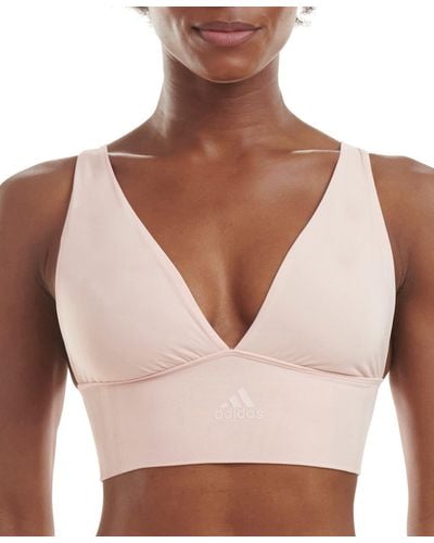 adidas Intimates Longline Plunge Light Support Bra 4a7h69 - Brown