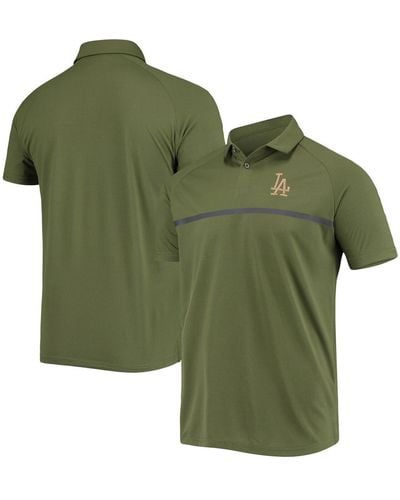 Levelwear Los Angeles Dodgers Delta Sector Raglan Polo Shirt - Green