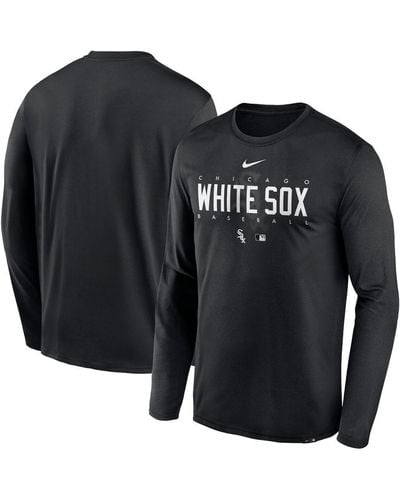 Nike Los Angeles Dodgers Authentic Collection Team Logo Legend Performance Long Sleeve T-shirt - Black