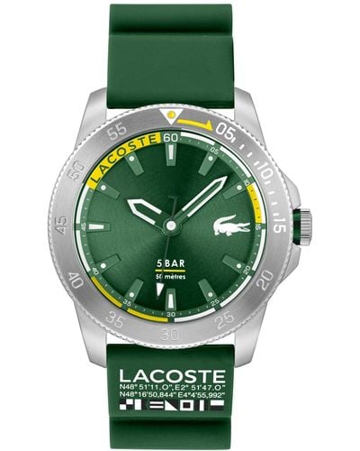 Lacoste Silicone Strap Watch 46mm - Green