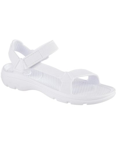 Totes Riley Adjustable Sport Sandals - White