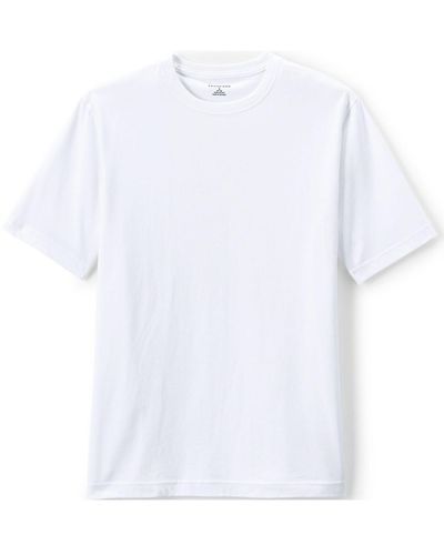 Lands' End School Uniform Short Sleeve Essential T-shirt - White