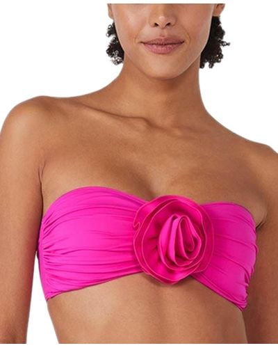 Kate Spade Rosette-detail Convertible Bandeau Bikini Top - Pink