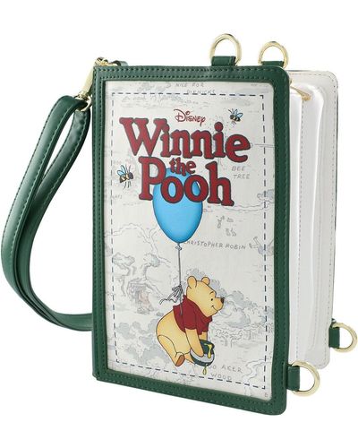 Loungefly Winnie The Pooh Classic Book Cover Convertible Crossbody Bag - White