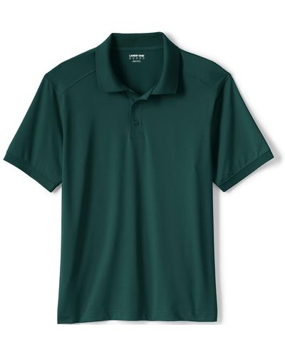 Lands' End School Uniform Short Sleeve Rapid Dry Polo Shirt - Green