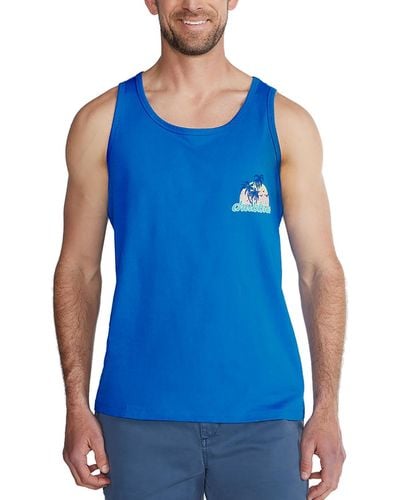 Chubbies The Giant Wave Logo Graphic Tank - Blue