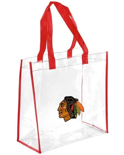 FOCO Chicago Blackhawks Clear Tote Bag - Red