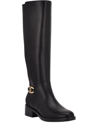 Tommy Hilfiger Imizza Knee High Riding Boots - Black