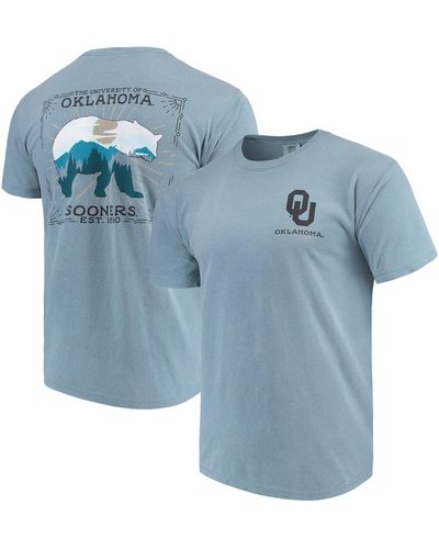 Image One Oklahoma Sooners State Scenery Comfort Colors T-shirt - Blue