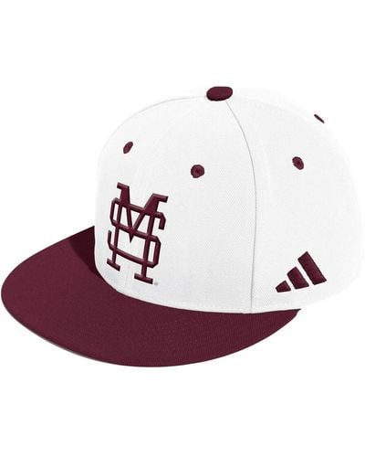 adidas Mississippi State Bulldogs On-field Baseball Fitted Hat - Purple