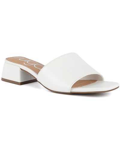 Sugar Uniform 3 Slip-on Block Heel Sandals - White
