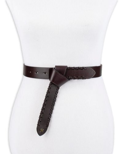 Sam Edelman Pre-knotted Faux Wrap Belt - White