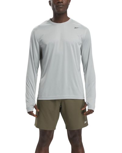 Reebok Classic Fit Long-sleeve Training Tech T-shirt - Gray