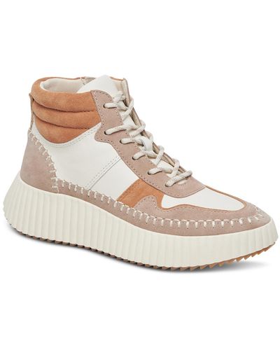 Dolce Vita Daley Lace-up High-top Sneakers - Natural