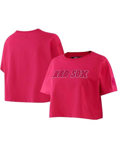Pro Standard Boston Red Sox Triple Boxy Cropped T-shirt