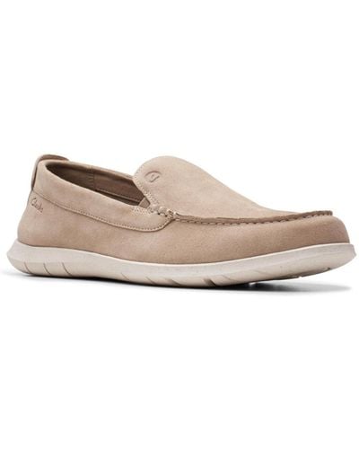 Clarks Collection Flexway Step Slip On Shoes - Natural
