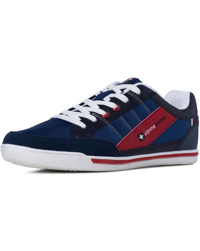 Alpine Swiss Stefan Retro Fashion Sneakers Tennis Shoes Casual Athletic - Blue