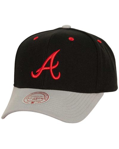 Mitchell & Ness Atlanta Braves Bred Pro Adjustable Hat - Black