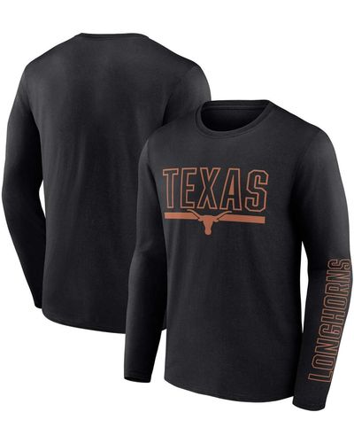 Profile Texas Longhorns Big And Tall Two-hit Graphic Long Sleeve T-shirt - Blue