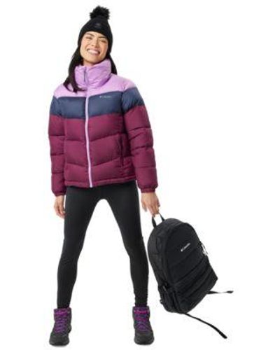 Columbia Puffect Colorblocked Jacket Beanie Cotton T Shirt Backpack - Purple