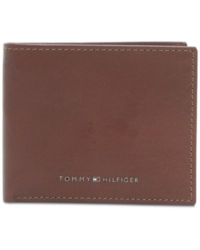 Tommy Hilfiger Walt Leather Rfid Bifold Wallet - Brown