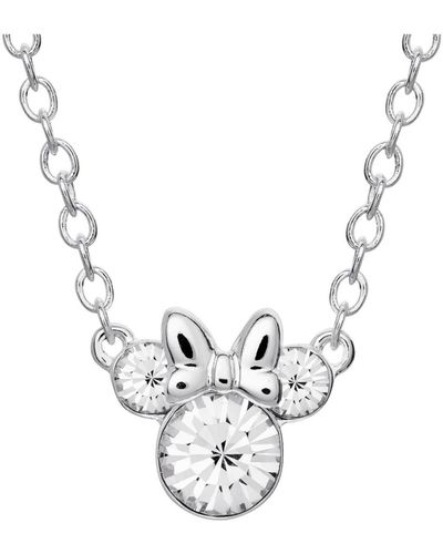 Disney Minnie Mouse Birthstone Necklace - Metallic