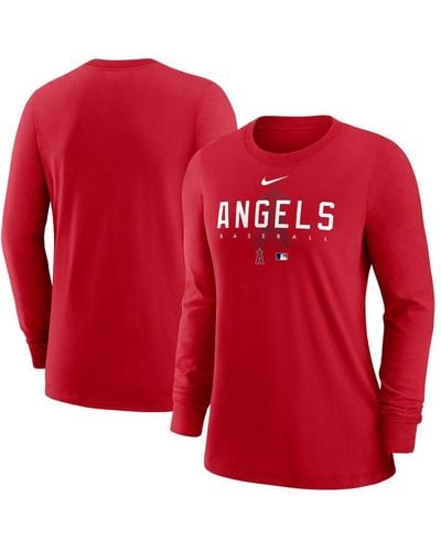 Nike Los Angeles Angels Authentic Collection Legend Performance Long Sleeve T-shirt - Red