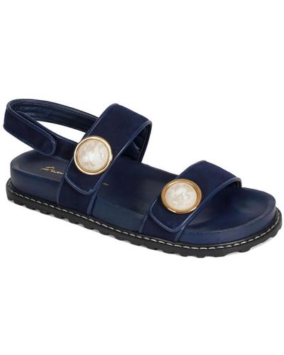 Paula Torres Shoes Maia Flat Sandal - Blue