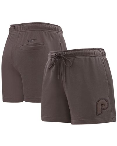 Pro Standard Philadelphia Phillies Neutral Fleece Shorts - Brown