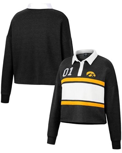 Colosseum Athletics Iowa Hawkeyes I Love My Job Rugby Long Sleeve Shirt - Black