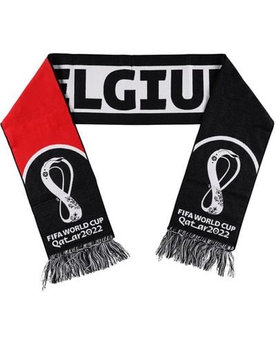 Ruffneck Scarves And Belgium National Team 2022 Fifa World Cup Qatar Scarf - Black