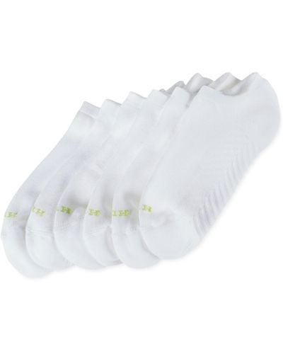 Hue Massaging Liner 6 Pack Socks - White