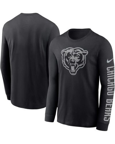 Nike Chicago Bears Rflctv Name And Logo T-shirt - Black