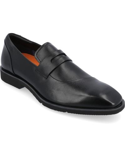 Thomas & Vine Zenith Chisel Toe Penny Loafers Dress Shoes - Black