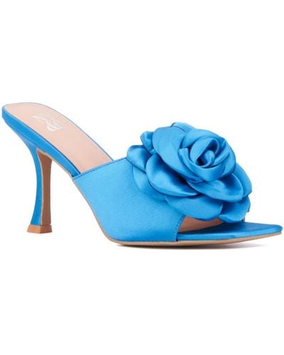 New York & Company Gardenia Heel Slide - Blue