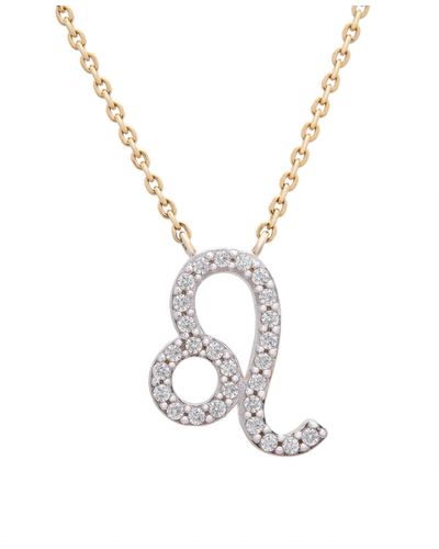 Wrapped in Love Diamond Zodiac Pendant Necklace (1/10 Ct. T.w. - Metallic