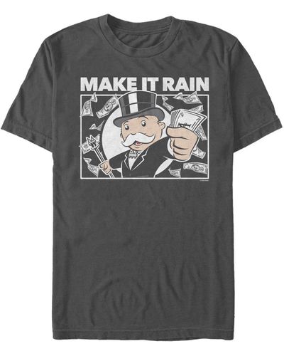 Fifth Sun Make It Rain Short Sleeve Crew T-shirt - Gray