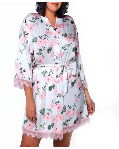 iCollection Willow Plus Size Satin - Pink