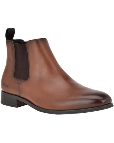 Calvin klein men's cheap corin leather chelsea boots